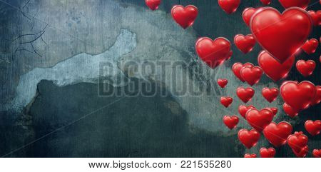 Composite image of valentines day