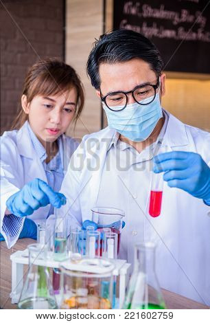 scientist working in science and chemical for health. Doctor working in lab test.