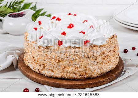 Cake shot in studio in close-up d cor