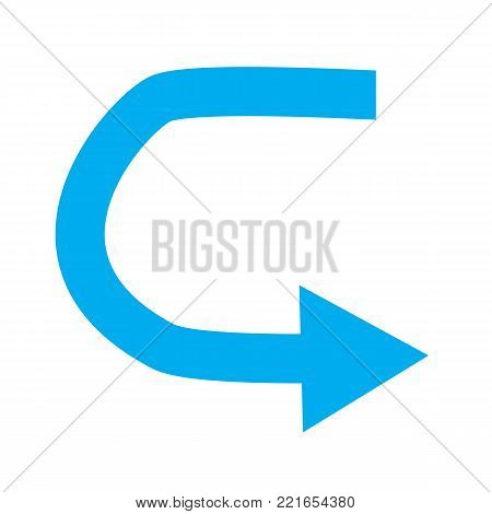 replay icon on white background. replay sign. flat style. blue replay symbol.