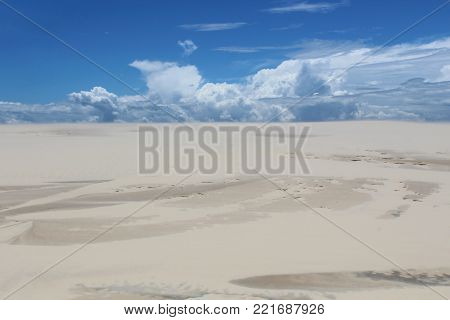 White Sand Desert in Summer - South America