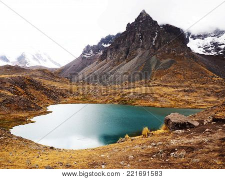 The lake on the top of the mountains
