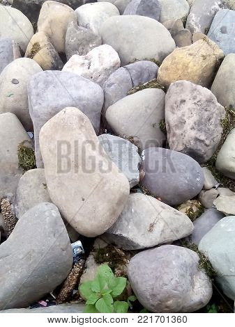 Natural Mountain Lot's of Stone (Pebble) Background.