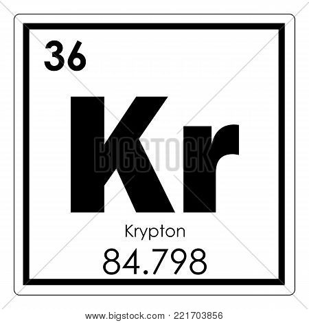 Krypton chemical element periodic table science symbol