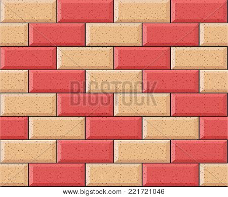 Illustration of bricks background two colors concept