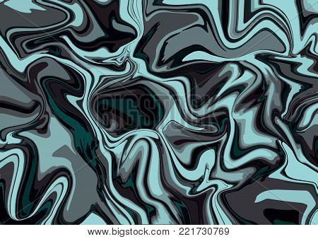 Gray foggy paled vector with interweaving chaotic design. Made for festival and party ticket invite. Green, blue and black colors. Made for writing surface, book cover and page, festival and party