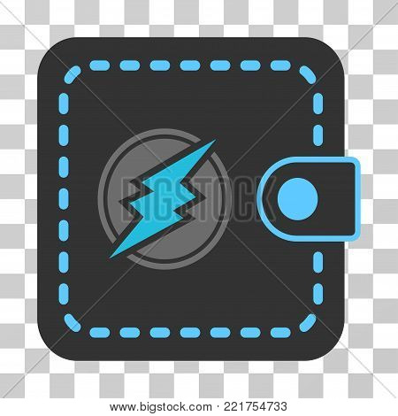 Electroneum Purse vector pictograph. Illustration style is flat iconic symbol on a chess transparent background.