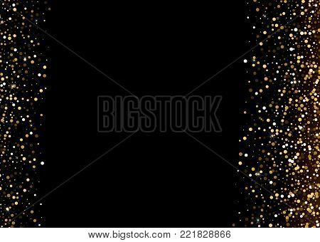 Vector Enchanting Gold Grainy Sturdust Scintilla Background