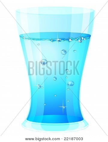 Glas mit klarem Wasser