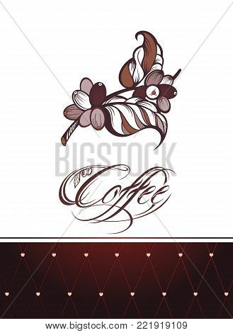 Coffee menu illustration. Coffeecard for your design