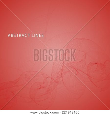 Abstract colored wave or curved line element for design. Vector illustration