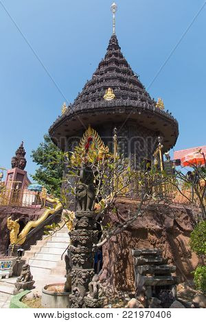 Prasat Wat Sa Kamphaeng Yai At Uthumphon Phisai District,old Thai Historical Castle.