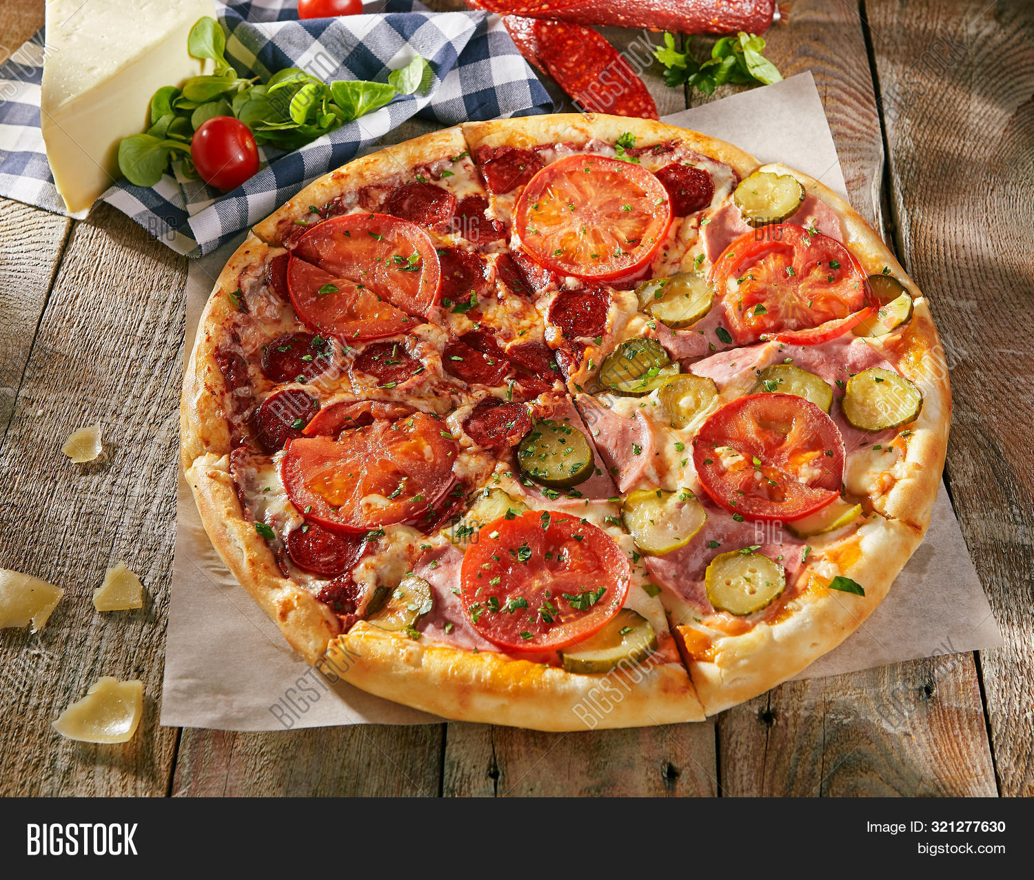 Pizza Half Salami, Image & Photo (Free Trial) Bigstock