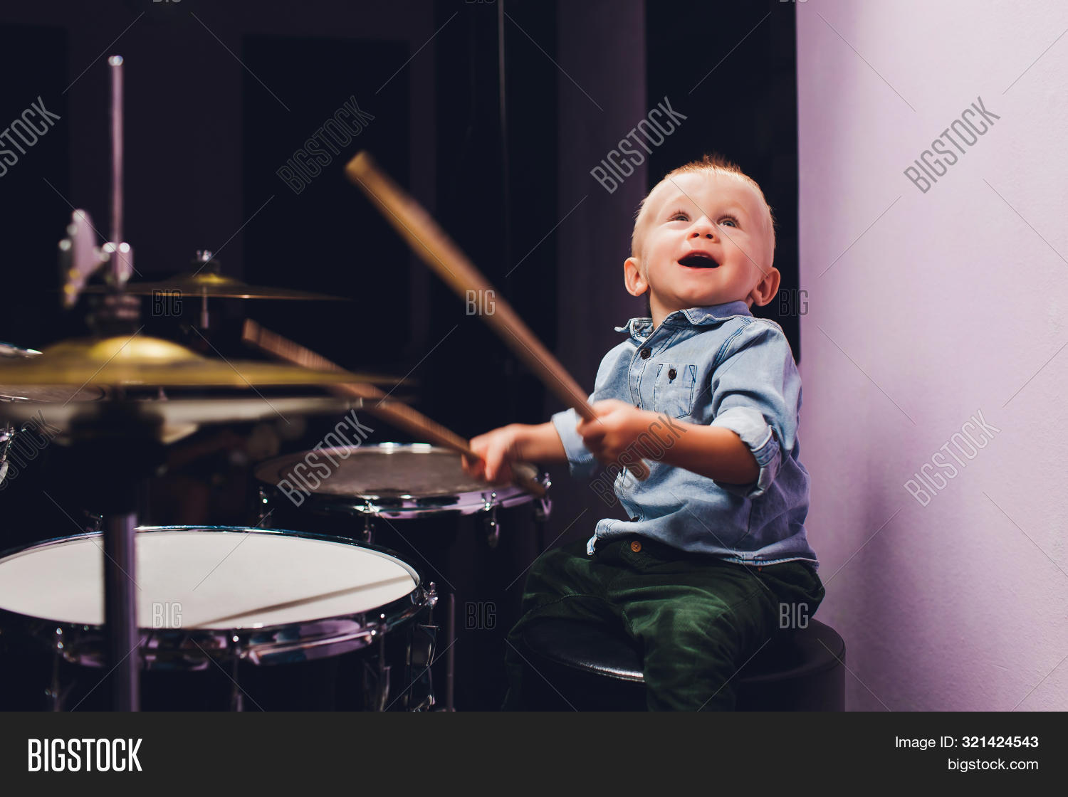 Little Boy Plays Drums Image & Photo (Free Trial) Bigstock
