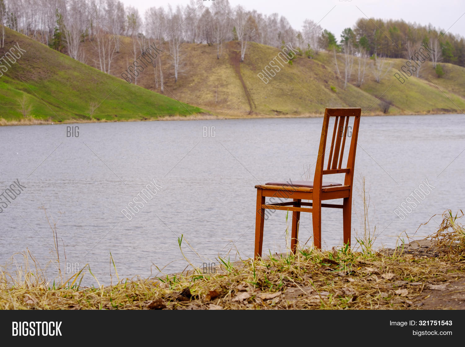 Wooden Chair On River Image & Photo (Free Trial) | Bigstock