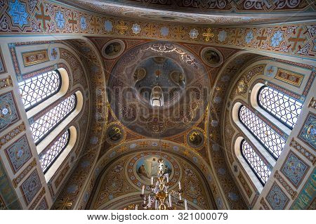 Foros. Crimea - June 9. 2019. Ceiling Of Church Of The Resurrection