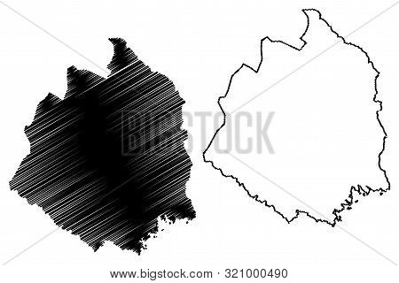 Norrbotten County (counties Of Sweden, Kingdom Of Sweden) Map Vector Illustration, Scribble Sketch N