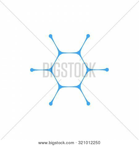 Hexagon Metaball Nano Cell Element. Abstract Water Molecule Vector Logo Template. Medecine, Water , 