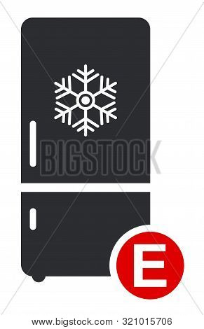 Freezer Cold Flat Icon Vector. Modern Smart Sign, Solid Pictogram Isolated On White Background