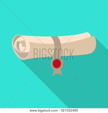 Vector Design Of Scroll And Aged Icon. Collection Of Scroll And Paper Stock Vector Illustration.