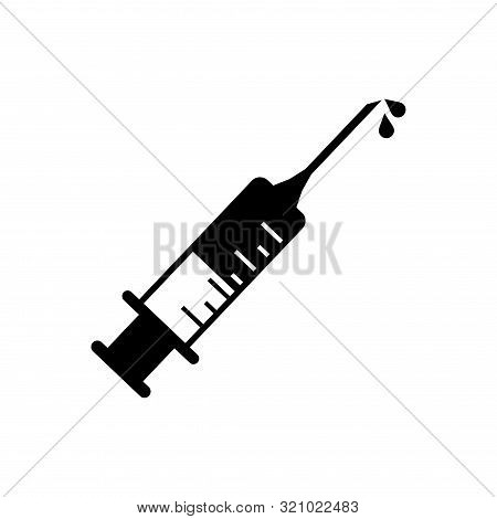 Black Injection, Dope, Drug, Vaccine Icon Vector