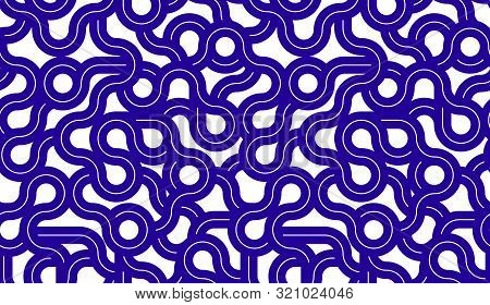 Seamless Lines Pattern, Stripy Geometric Vector Abstract Background, Linear Stripy Net, Optical Maze