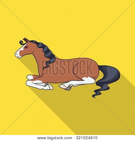 Vector Design Of Steed And Brown Sign. Collection Of Steed And Brown Stock Vector Illustration.