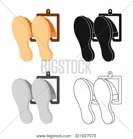Vector Design Of Indoor And Slippers Logo. Set Of Indoor And Clothing Stock Symbol For Web.