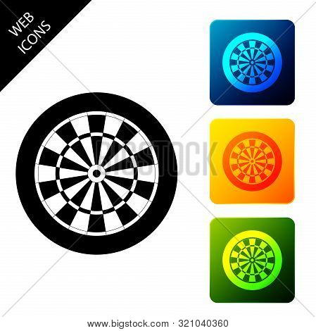 Classic Darts Board With Twenty And White Sectors Icon Isolated. Dart Board Sign. Dartboard Sign. Ga