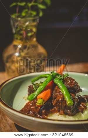 Cheeky Git Braised Beef Cheek Stew With French Beans And Housemade Mash