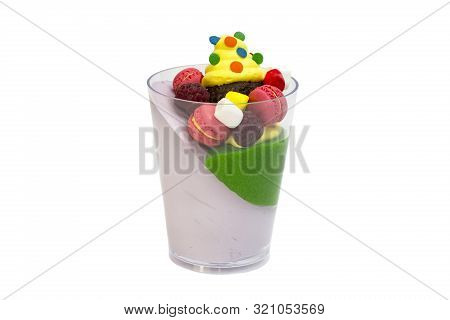 Mini Canapes For Refreshments At Banquets Receptions Catering On A White Background.