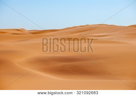 Sand Dunes In Dorob National Park In Namibia.