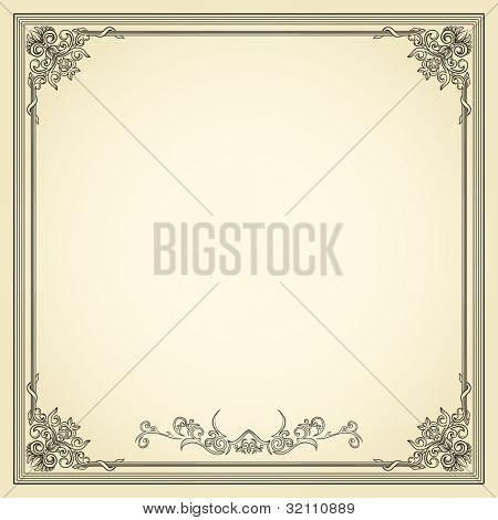 Vintage Frame. könnte für die Einladung, Zertifikat oder ein Diplom verwendet werden