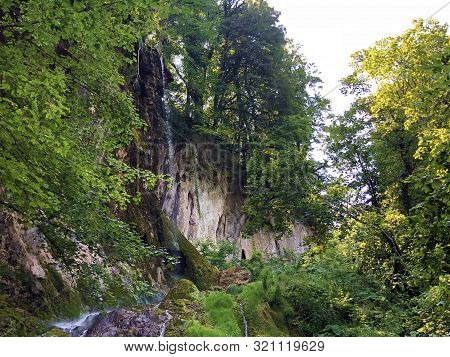 Waterfall Skakavac In A Forest Park Jankovac Or Slap Skakavac U Park Sumi Jankovac - Papuk Nature Pa