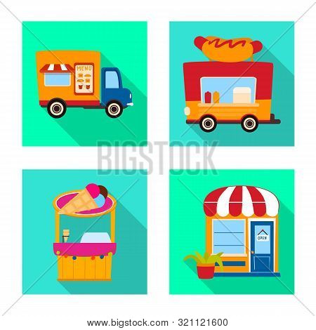 Vector Design Of Amusement And Store Logo. Collection Of Amusement And Urban Vector Icon For Stock.