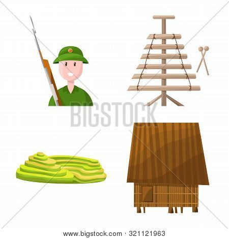 Isolated Object Of Travel And Country Symbol. Collection Of Travel And Culture Vector Icon For Stock