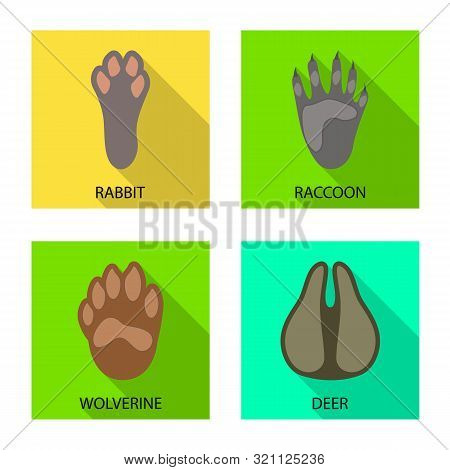 Vector Design Of Step And Walk Symbol. Set Of Step And Fauna Vector Icon For Stock.