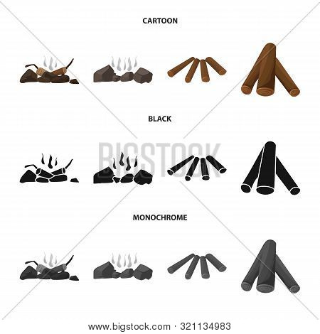 Isolated Object Of Material And Logging Icon. Set Of Material And Forestry Vector Icon For Stock.
