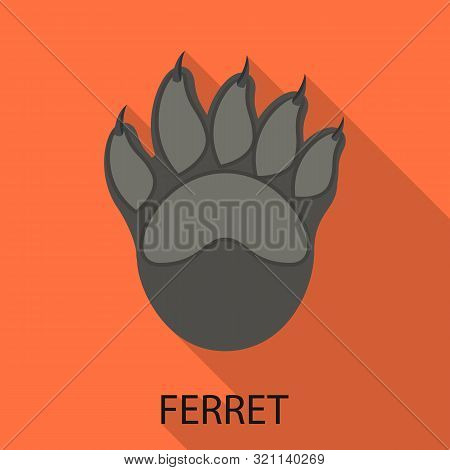 Isolated Object Of Ferret And Paw Logo. Collection Of Ferret And Claws Vector Icon For Stock.