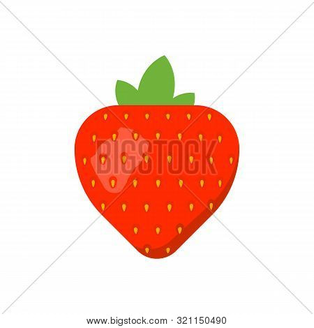 Strawberryisolated On White Background. Vector Illustration. Eps