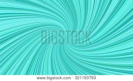 Turquoise Psychedelic Abstract Spiral Background - Vector Design From Striped Rays