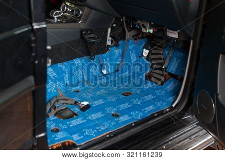 Novosibirsk, Russia - 09.09.2019: Car Tuning In The Body Of A Suv Using Three Layers Of Noise Insula