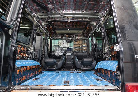 Novosibirsk, Russia - 09.09.2019: Car Tuning In The Body Of A Suv Using Three Layers Of Noise Insula