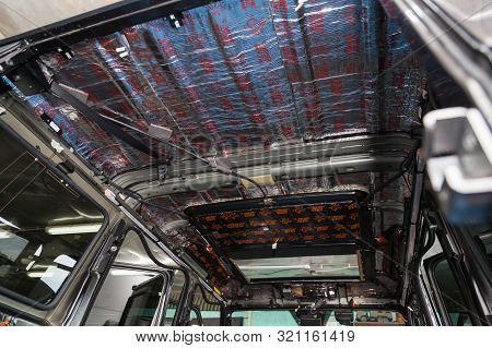 Novosibirsk, Russia - 09.09.2019: Car Tuning In The Body Of A Suv Using Three Layers Of Noise Insula