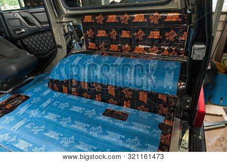 Novosibirsk, Russia - 09.09.2019: Car Tuning In The Body Of A Suv Using Three Layers Of Noise Insula