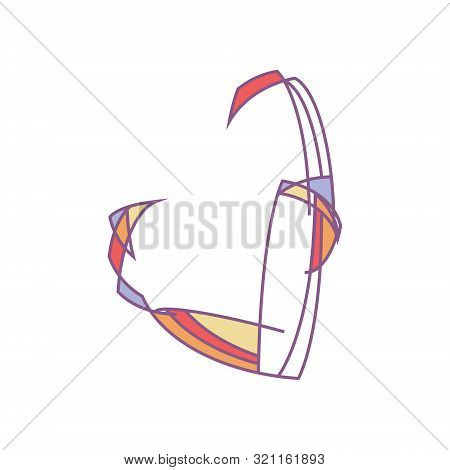 Colorful Heart As A Silhouette Of A Hugging Couple On White Background. Low Polly Imitation, Can Be 