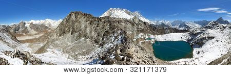 View From Kongma La Pass To Mount Lhotse And Makalu - Sagarmatha National Park, Trek To Everest Base