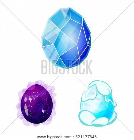 Isolated Object Of Dinosaur And Magic Logo. Collection Of Dinosaur And Fantasy Stock Vector Illustra