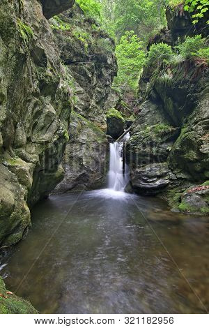 Nyznerov Waterfalls On The Siver Brook, Czech Republic