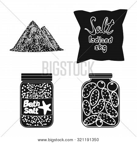 Vector Design Of Natural And Baking Sign. Set Of Natural And Food Vector Icon For Stock.